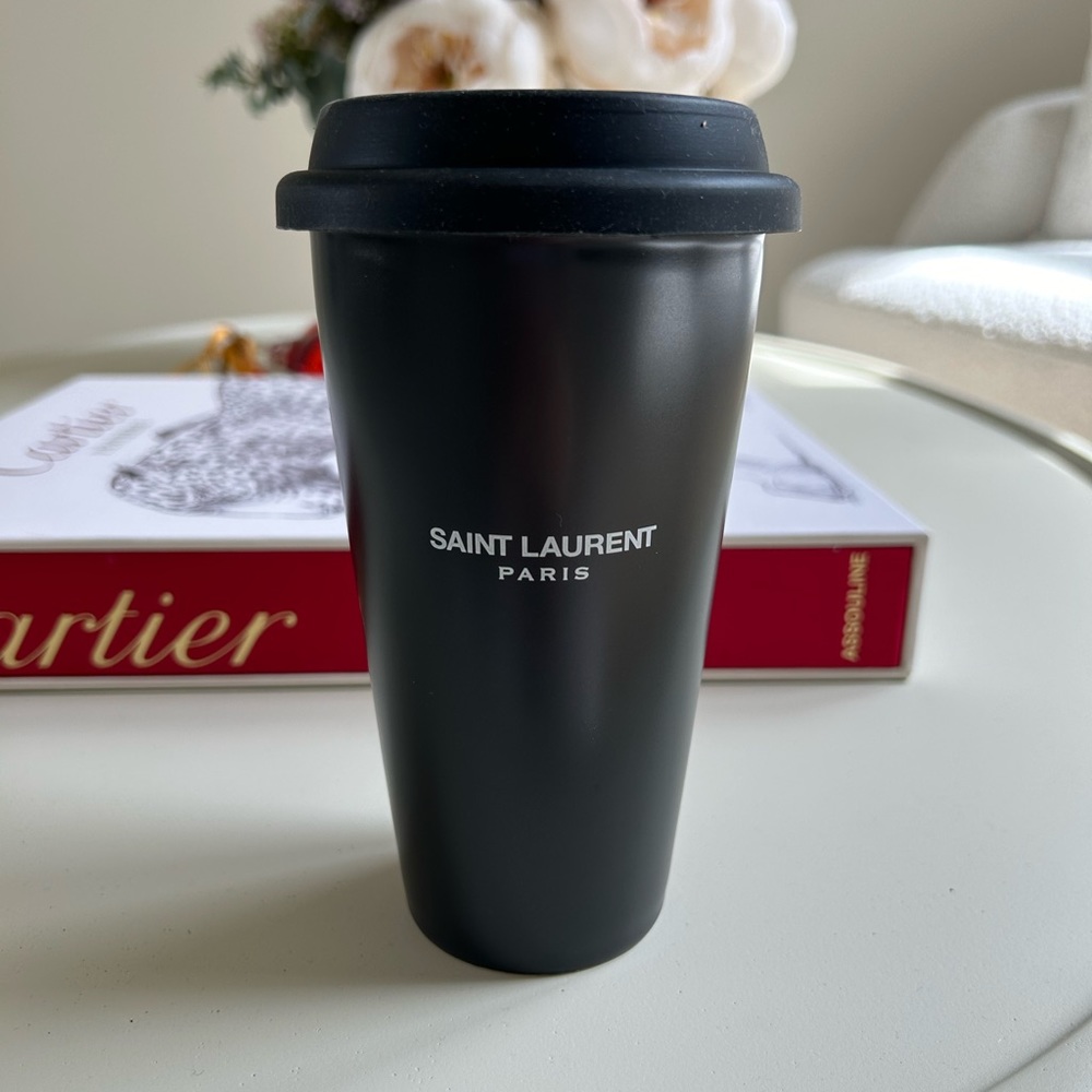 Authentic Brand new  Saint Laurent Rive Droite ceramic mug in black